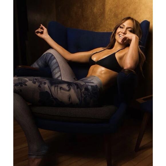 NIYAMA SOL x JLO I'm Real Women's Size XL Purple/Blue Roll Waist Y2K Leggings - Picture 2 of 10